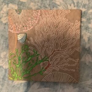 Abstract Coral and Seaweed Canvas Art